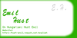 emil hust business card